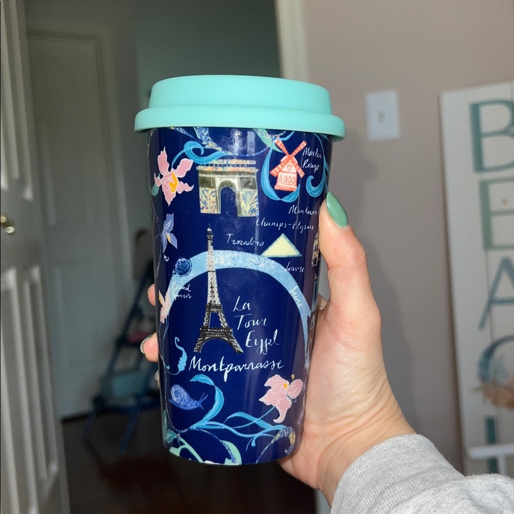 Anthropologie Blue Josie Shenoy Paris France Josie Shenoy Urbania Travel Mug